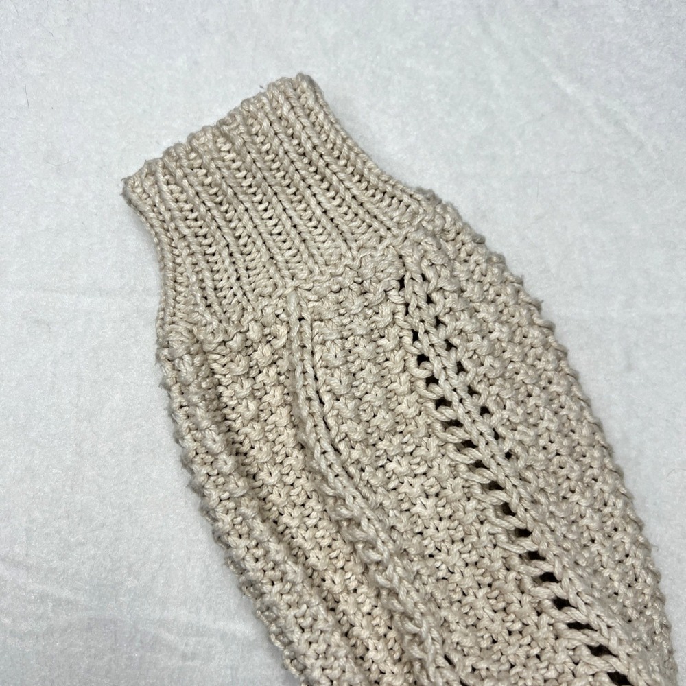 American Eagle Sweater Tan Beige Open Weave Knit Top Size Extra Small - Picture 13 of 16